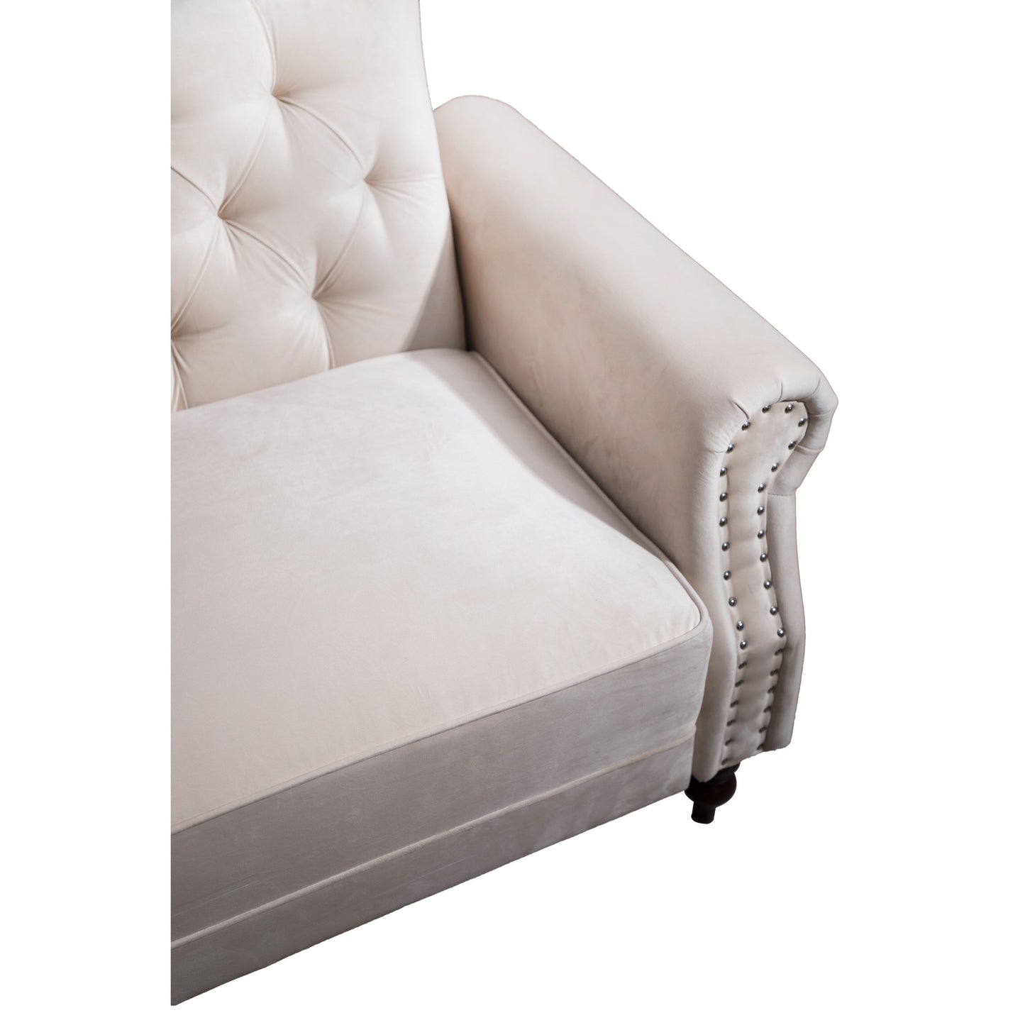 Canapé-lit convertible en velours de 87,8 po avec futon