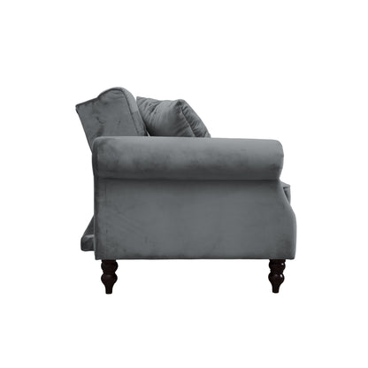 Canapé-lit convertible en velours de 87,8 po avec futon
