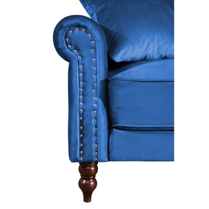 Canapé-lit convertible en velours de 87,8 po avec futon