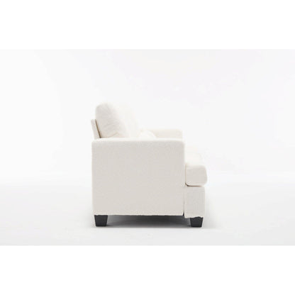 Canapé 3 places en tissu de 88,4 pouces : coussins de dossier amovibles, assise profonde et cadre robuste en bois dur et acier
