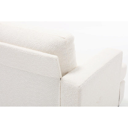 Canapé 3 places en tissu de 88,4 pouces : coussins de dossier amovibles, assise profonde et cadre robuste en bois dur et acier
