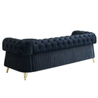 89 Velvet 3-Seater Sofa Sofa with Two Seat Cushions and Two Toss Pillows