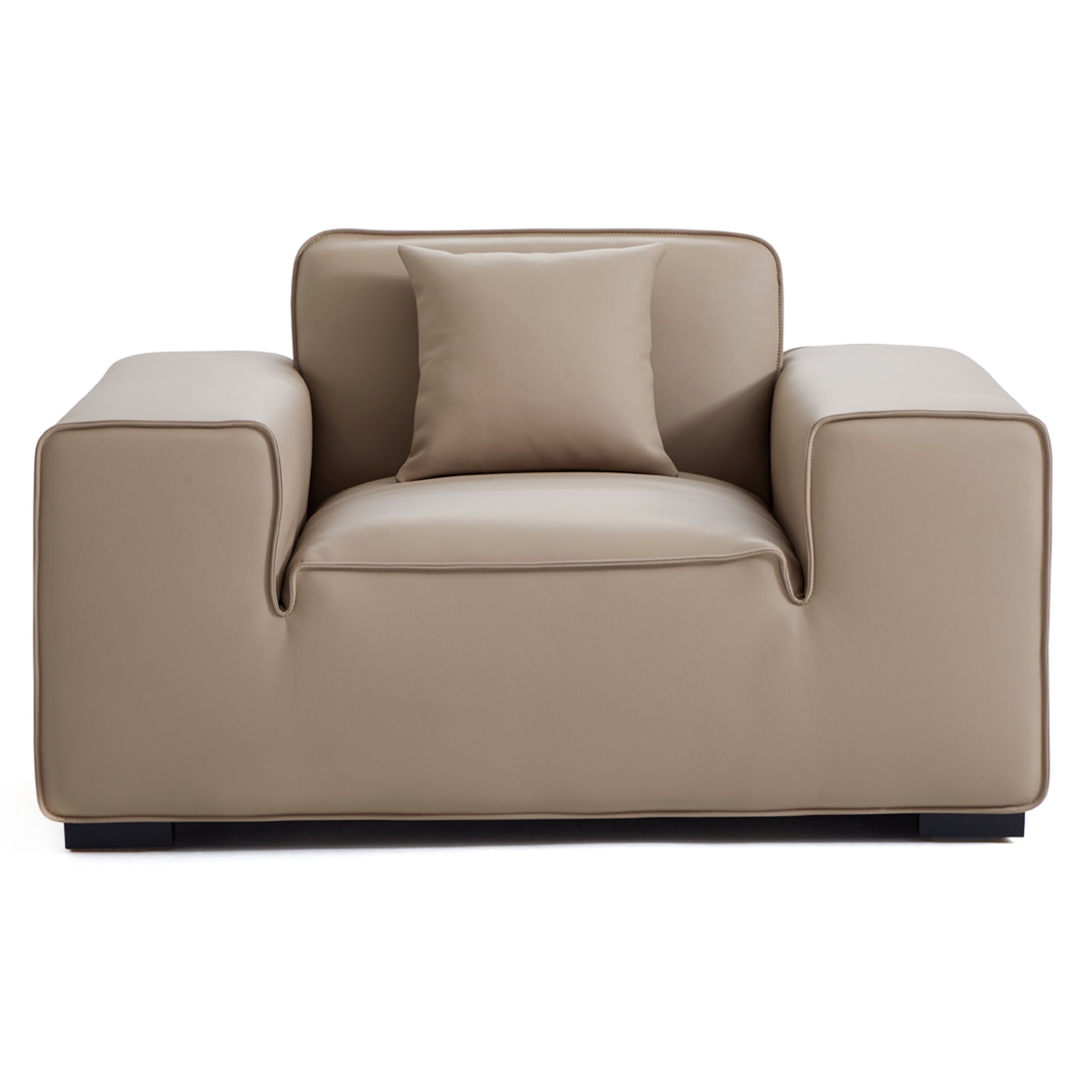 Domus Modular Khaki Leather Sofa Set