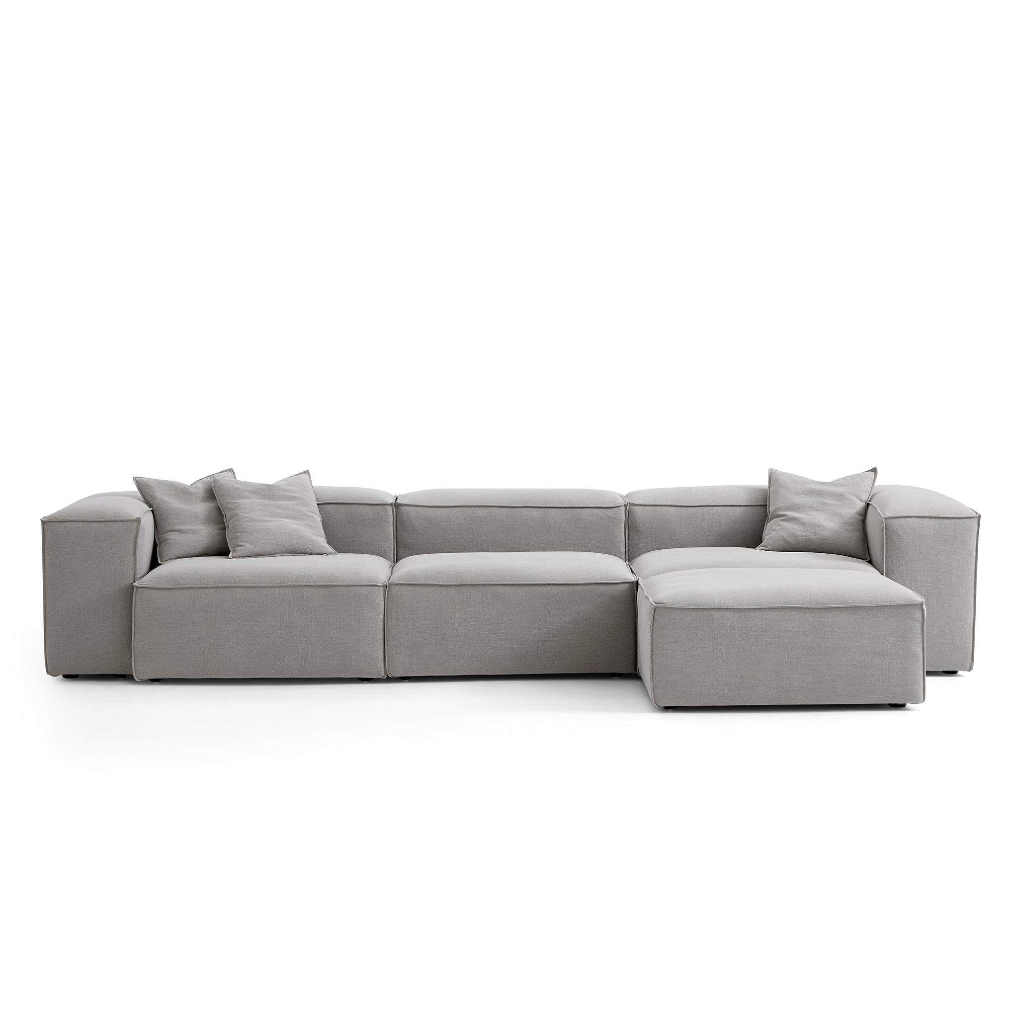 Canapé modulaire Freedom gris neuf avec pouf
