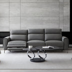 Canapé-lit inclinable électrique en cuir Louis