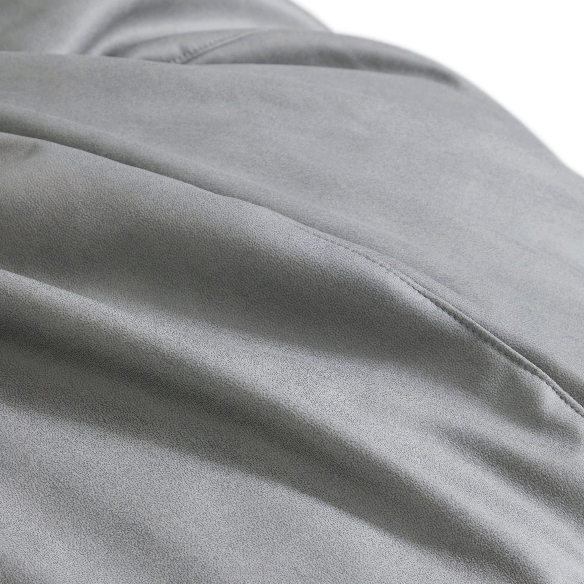 Pouf Litton en cuir gris