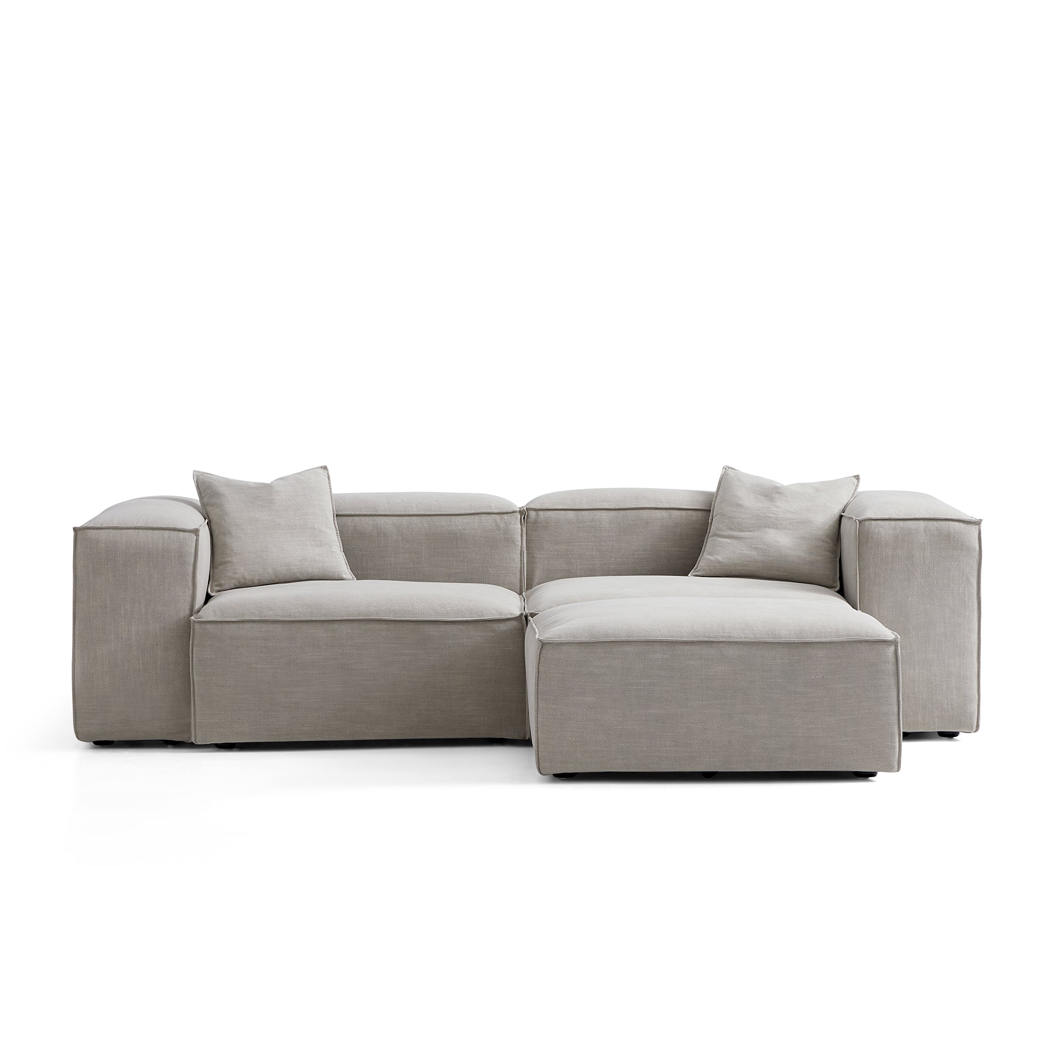 Freedom Modular Beige Sofa with Ottoman