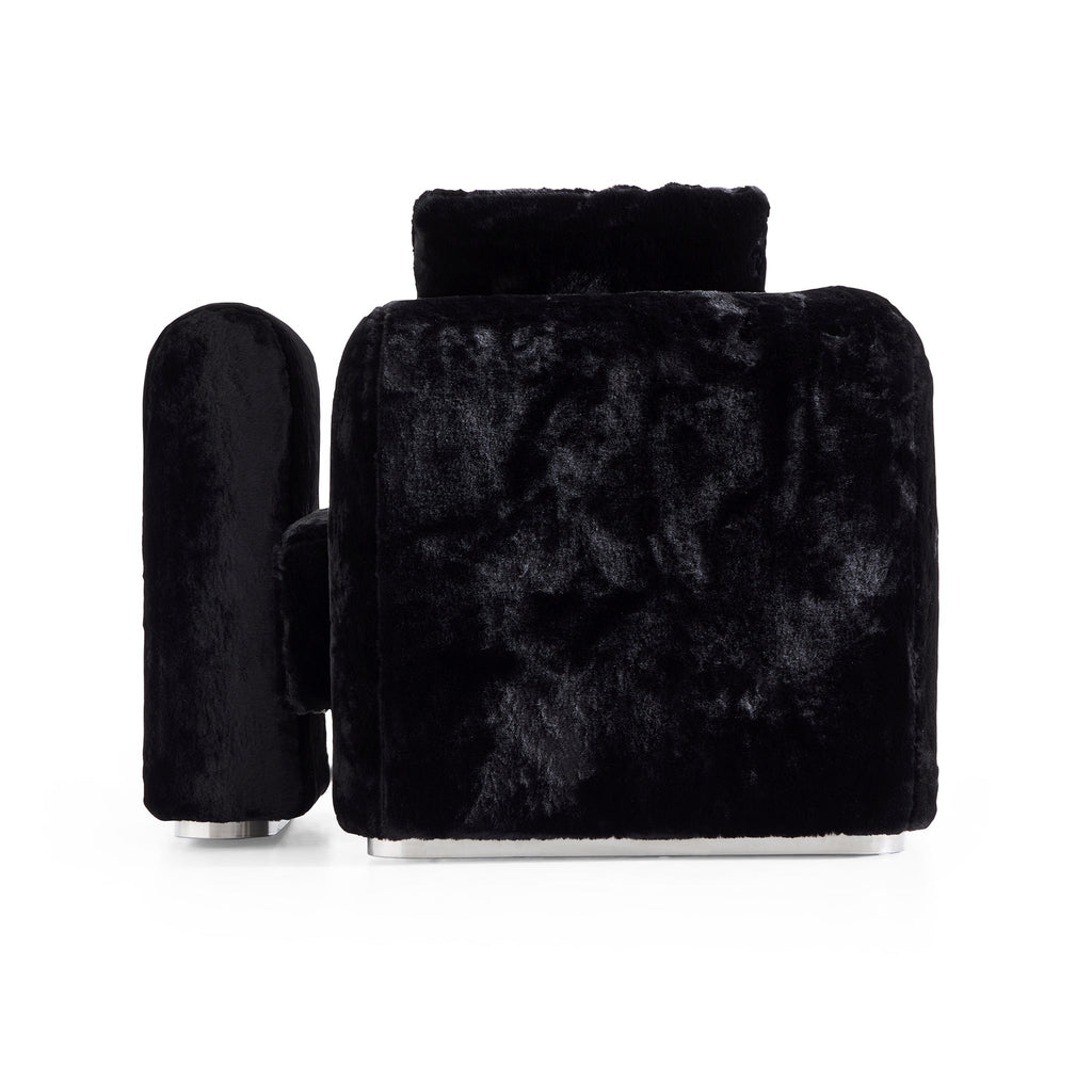 Fauteuil d'appoint en peluche Obsidian