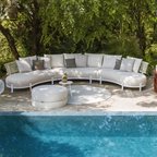 Maui Outdoor Curved Wicker Sectional Sofa Set