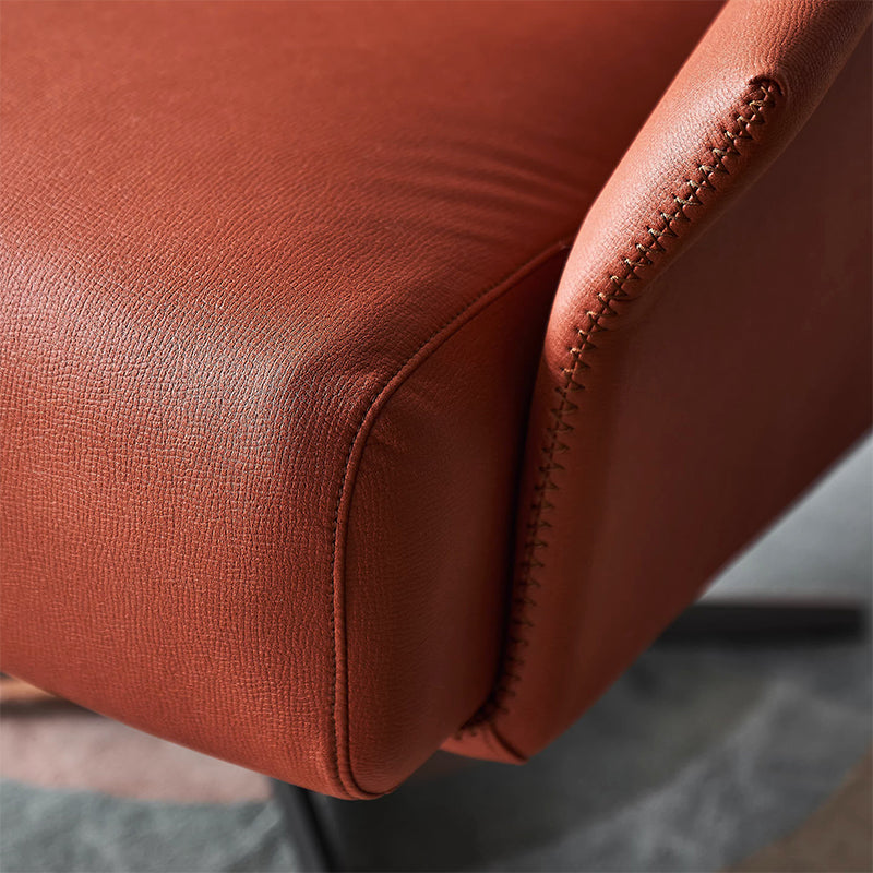 Flamingo Red Fabric Swivel Accent Chair