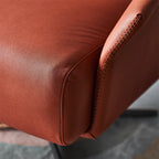 Flamingo Red Fabric Swivel Accent Chair