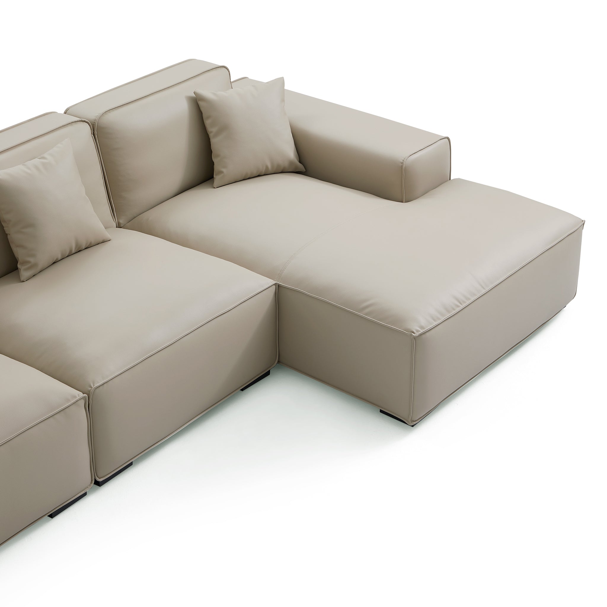 Domus Modular Brown Leather Sectional