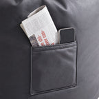 Pouf Litton en cuir gris