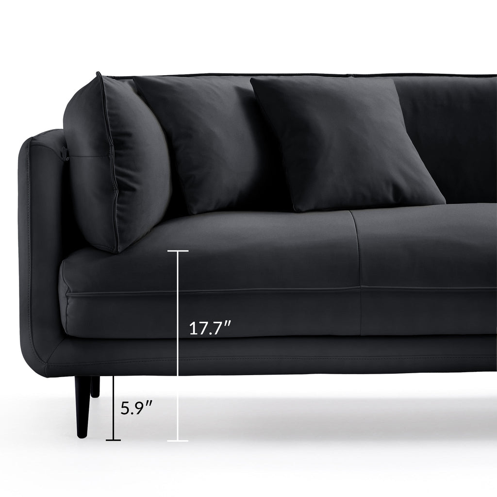 Vanilla Brown Leather Sectional
