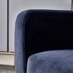 Eden Ink Blue Velvet Lounge Chair