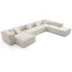 Canapé sectionnel modulaire Freedom beige à extrémité ouverte
