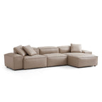 Cube Modular Dark Gray Genuine Leather Sectional