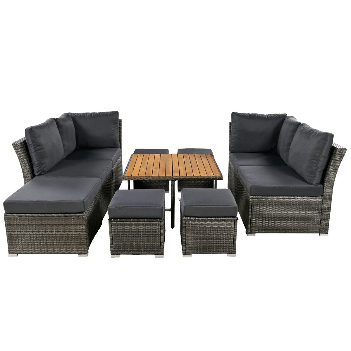 Ensemble de conversation d'extérieur 9 pièces