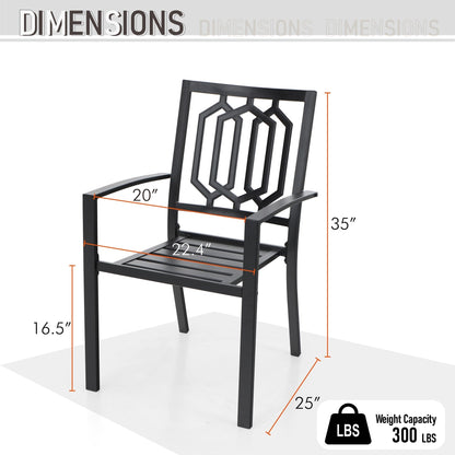 Ensemble de salle à manger de patio MAISON ARTS 9 pièces, table carrée en métal de 60 pouces et 8 chaises de salle à manger en métal