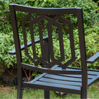Ensemble de salle à manger de patio MAISON ARTS 9 pièces, table carrée en métal de 60 pouces et 8 chaises de salle à manger en métal