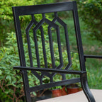 Ensemble de salle à manger de patio MAISON ARTS 9 pièces, table carrée en métal de 60 pouces et 8 chaises pivotantes