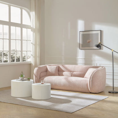 Canapé incurvé rembourré moderne et contemporain de 91 pouces avec 2 coussins pour le salon