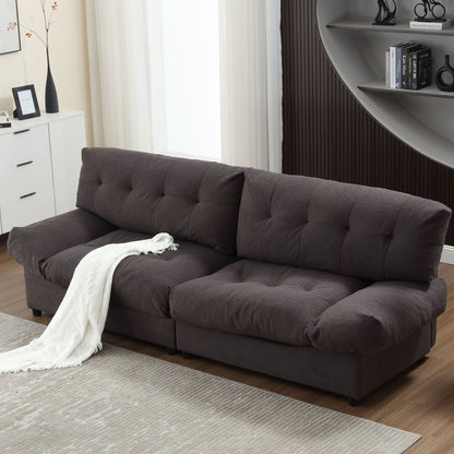 Canapé 2 places en tissu capitonné de 96,46 pouces, cadre robuste et confortable pour le salon