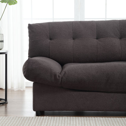 Canapé 2 places en tissu de 96,46 pouces, confortable et rembourré, style nuage, pieds en plastique, pour salon et appartement