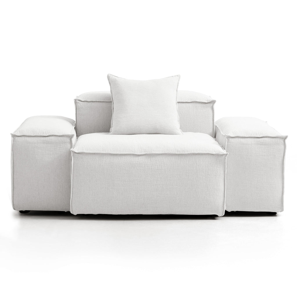 Fauteuil d'appoint modulaire blanc Freedom