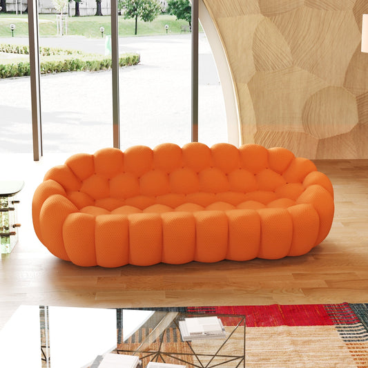 Canapé à bulles moderne 98,43 pouces en forme de nid d'abeille 3D