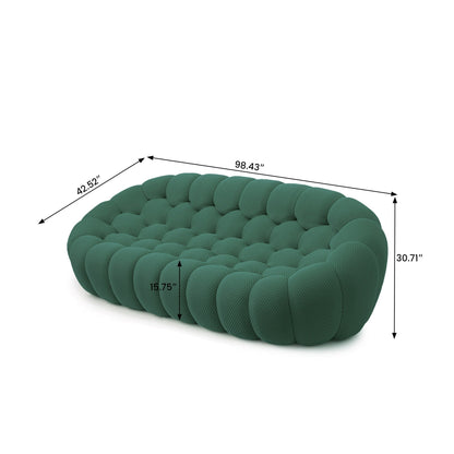 Canapé à bulles moderne 98,43 pouces en forme de nid d'abeille 3D