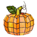 Lampe d'appoint en vitrail Patch the Pumpkin 9 H - 8,25 L x 8,25 l x 9 H