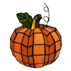 Lampe d'appoint en vitrail Patch the Pumpkin 9 H - 8,25 L x 8,25 l x 9 H