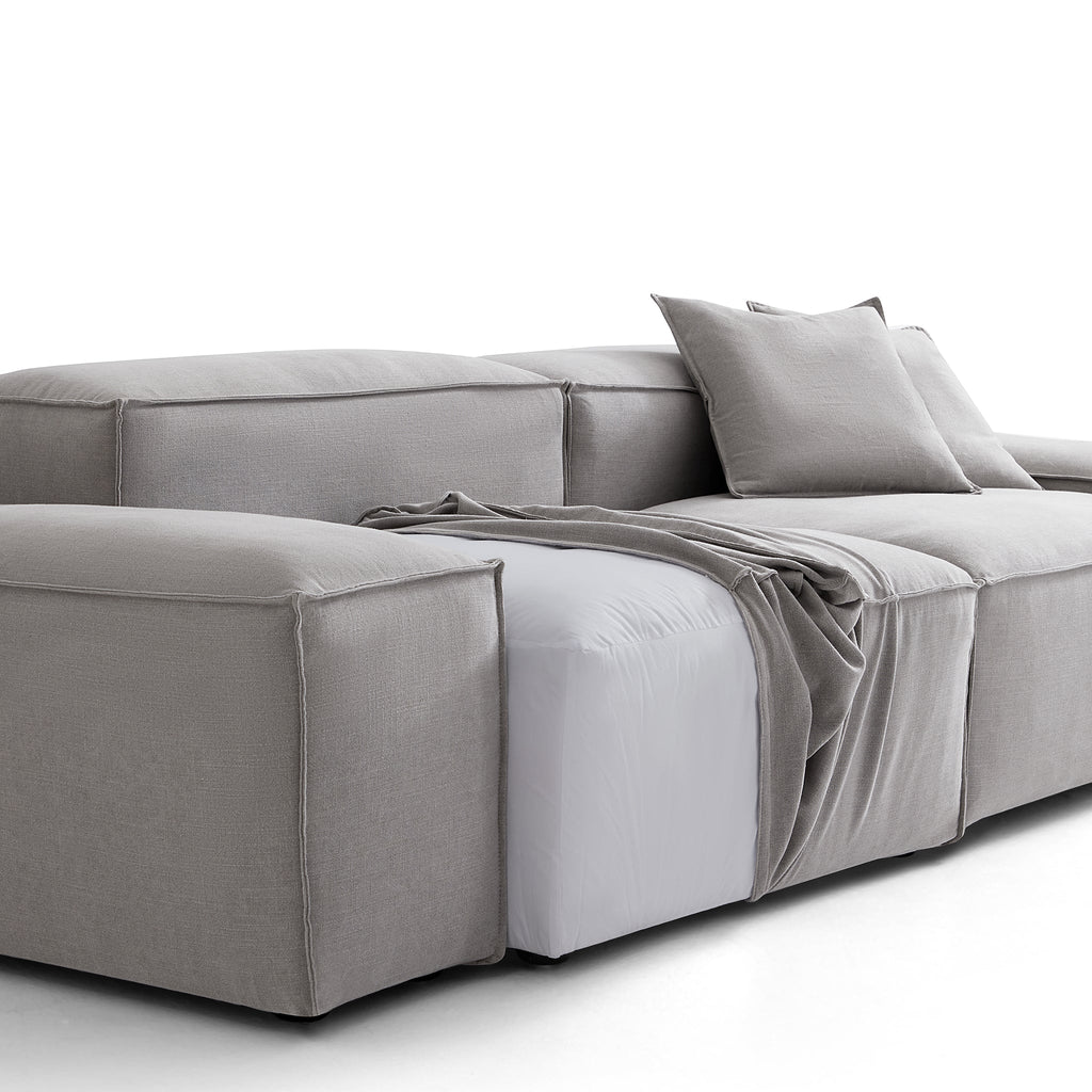 Canapé modulable Freedom beige avec pouf