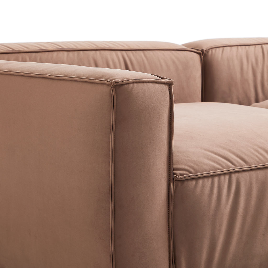 Canapé-lit de luxe minimaliste en tissu marron