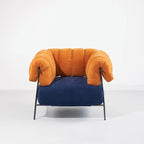 Fauteuil d'appoint en tissu roux Granchio