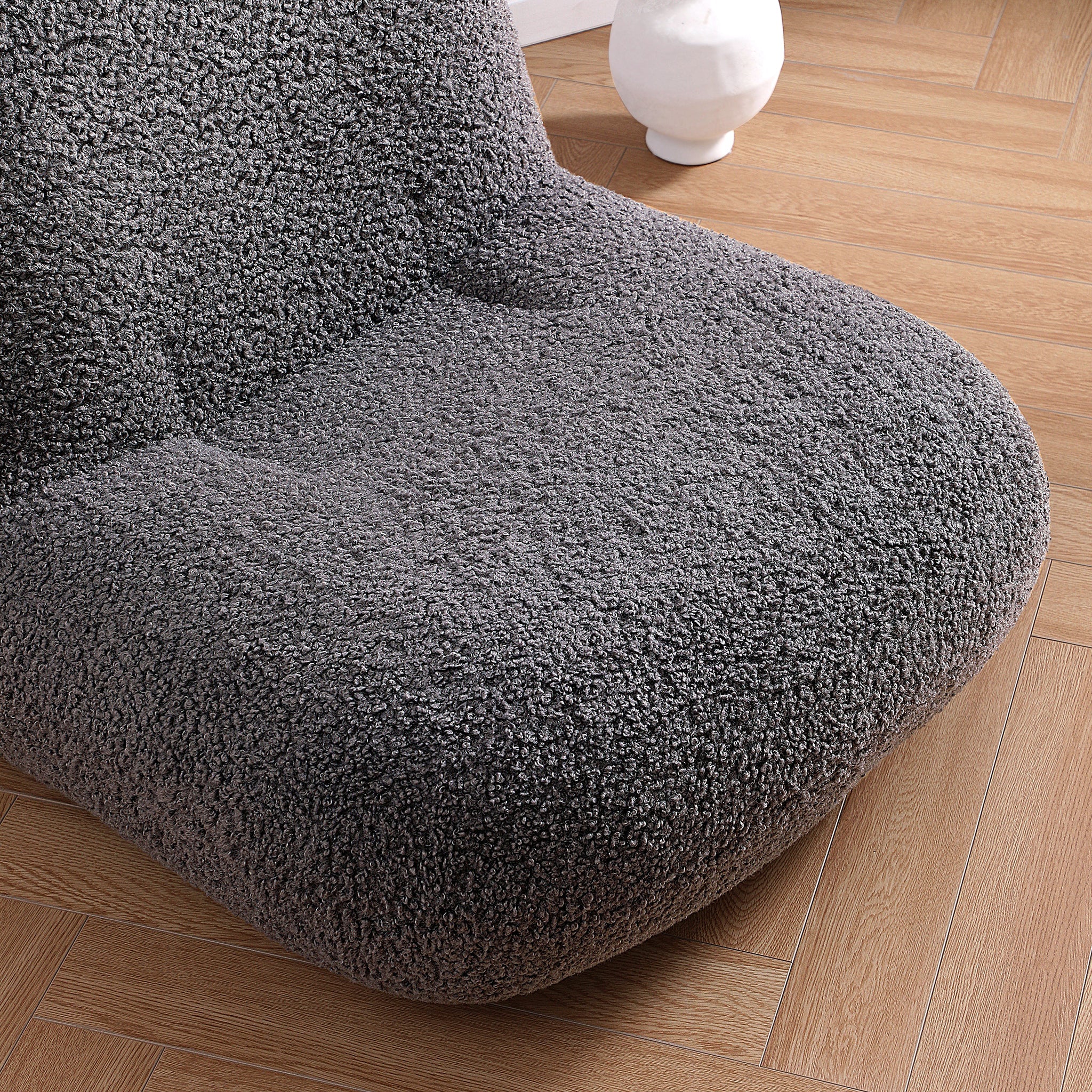 Fauteuil d'appoint gris Puff