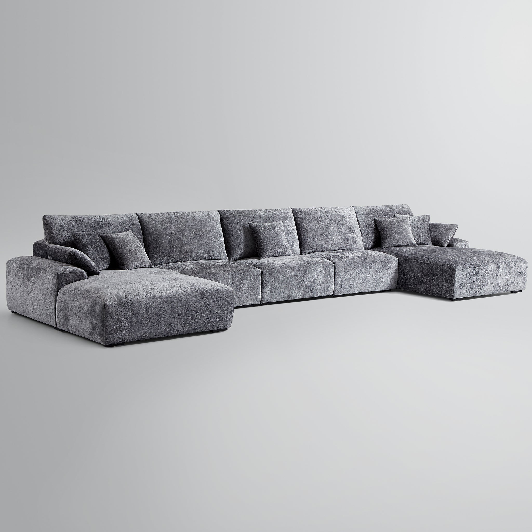 Le canapé d'angle en U jaune Empress