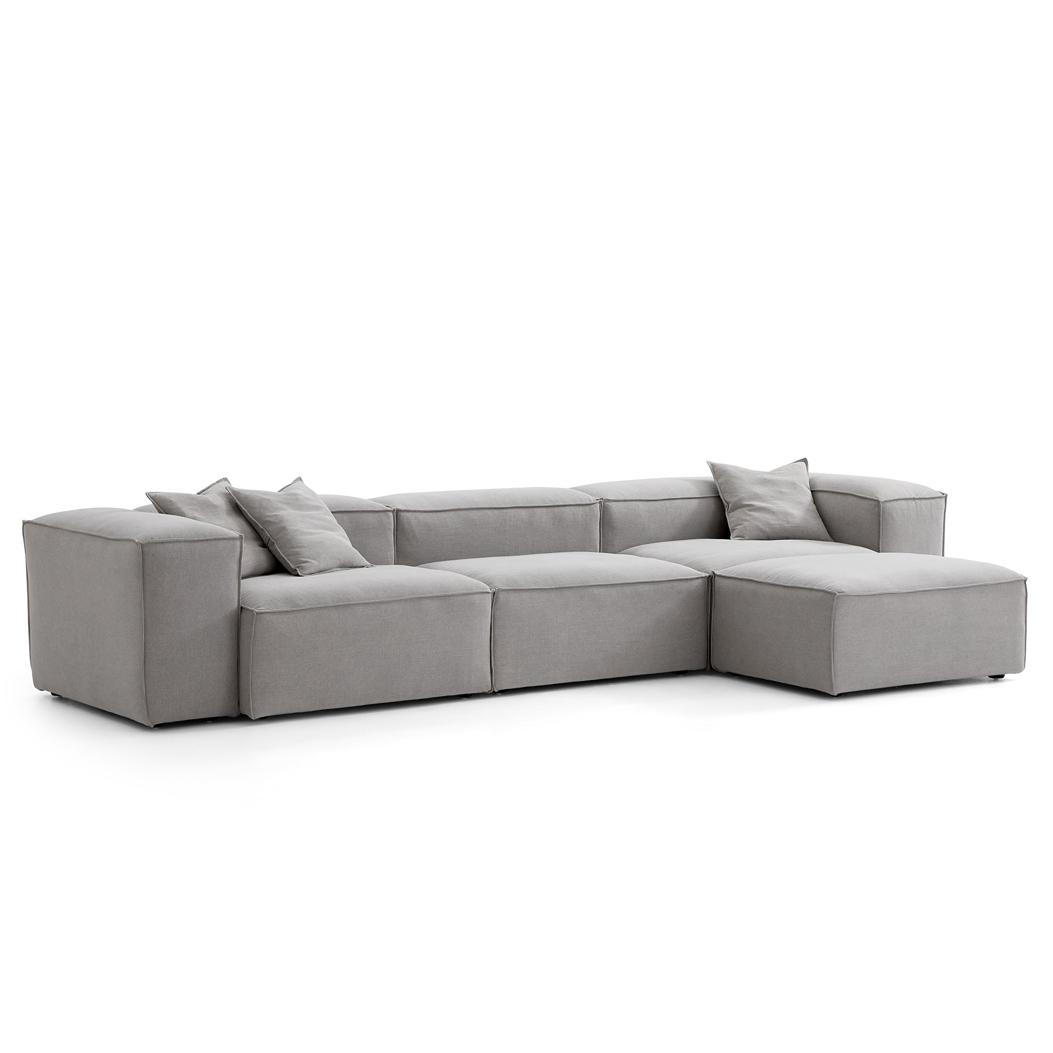 Canapé modulable Freedom beige avec pouf