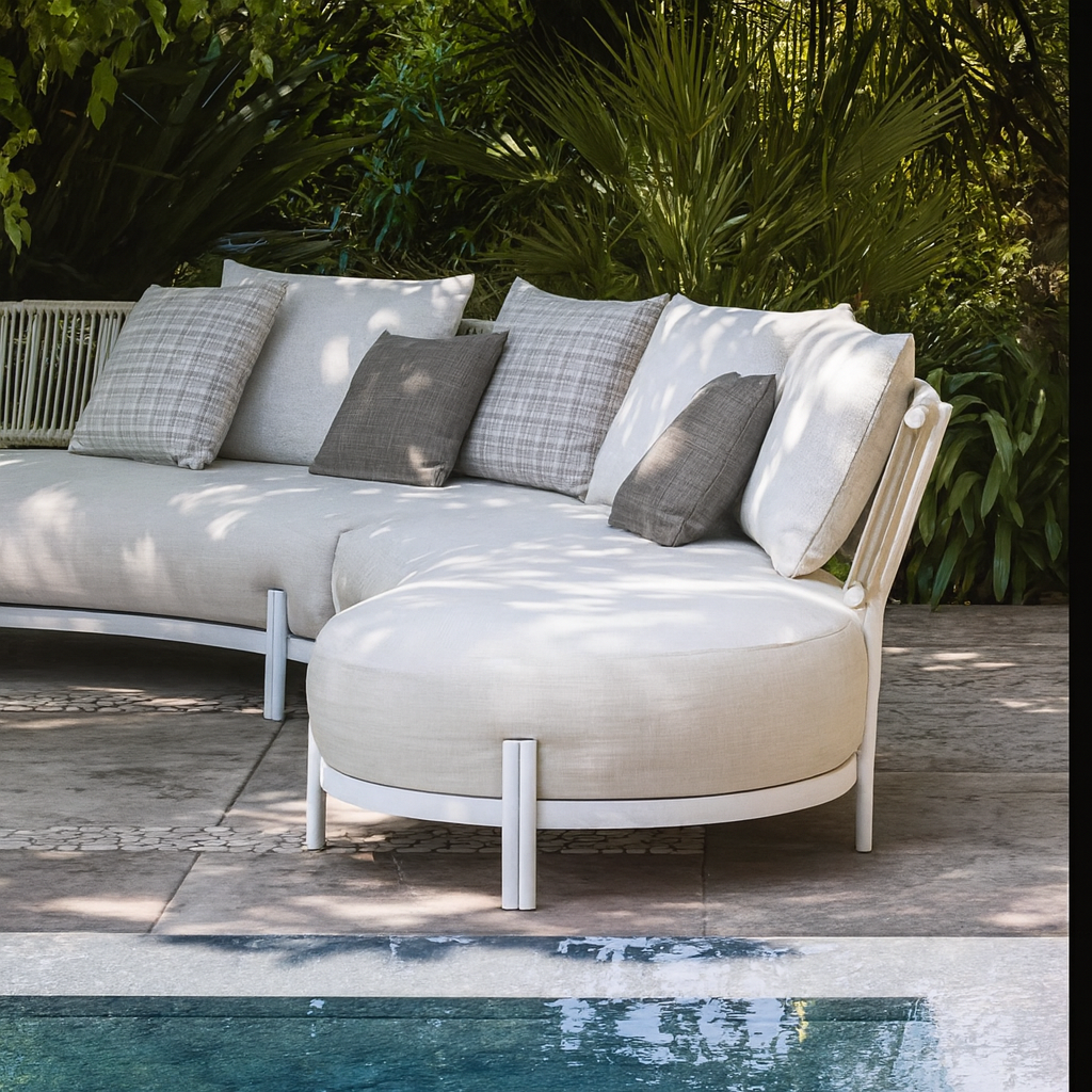 Maui Outdoor Curved Wicker Sectional Sofa Set
