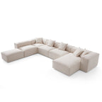 Canapé sectionnel modulaire Freedom kaki à extrémité ouverte