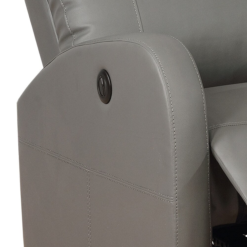 Petit fauteuil de lecture inclinable électrique AC Pacific Modern en similicuir