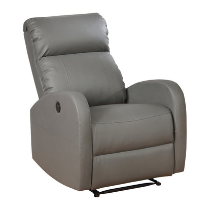 Petit fauteuil de lecture inclinable électrique AC Pacific Modern en similicuir