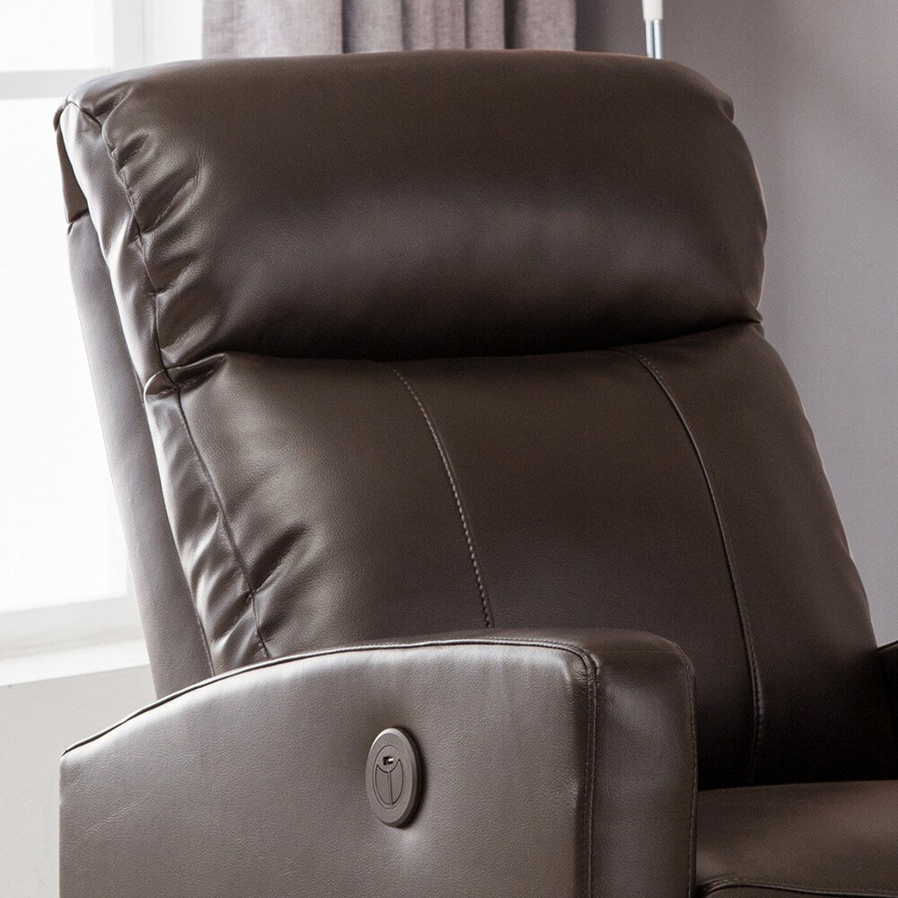 Petit fauteuil de lecture inclinable électrique AC Pacific Modern en similicuir