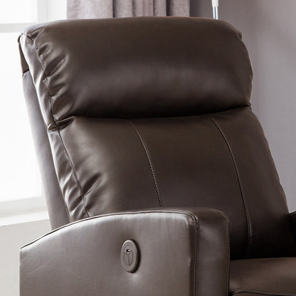 Petit fauteuil de lecture inclinable électrique AC Pacific Modern en similicuir