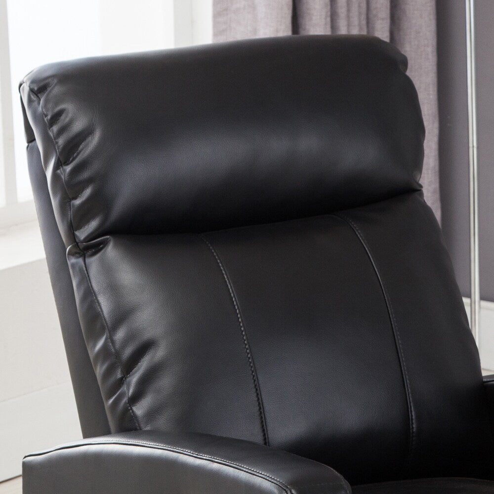 Petit fauteuil de lecture inclinable électrique AC Pacific Modern en similicuir