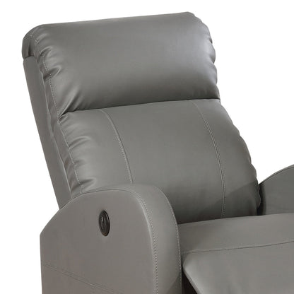 Petit fauteuil de lecture inclinable électrique AC Pacific Modern en similicuir