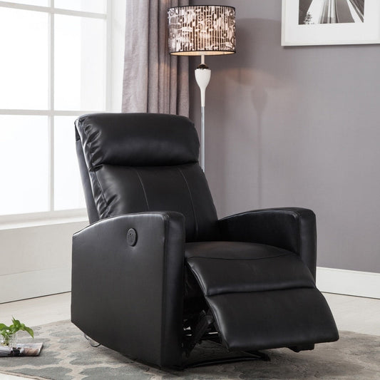 Petit fauteuil de lecture inclinable électrique AC Pacific Modern en similicuir