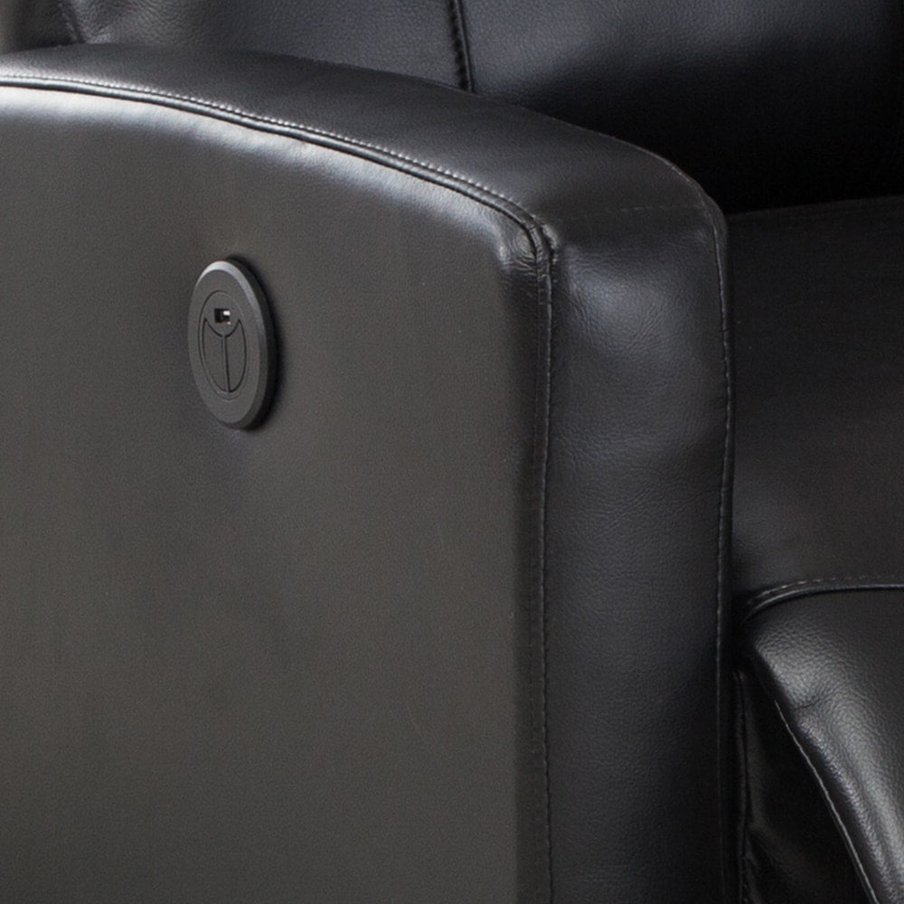 Petit fauteuil de lecture inclinable électrique AC Pacific Modern en similicuir