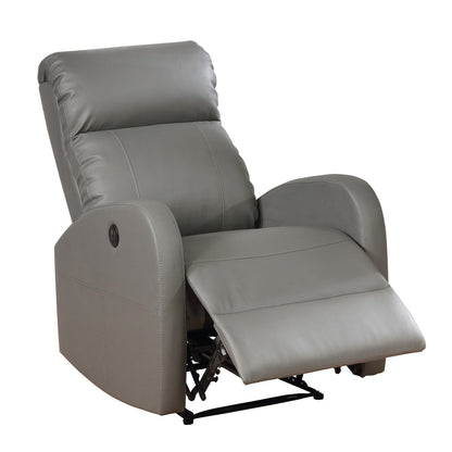 Petit fauteuil de lecture inclinable électrique AC Pacific Modern en similicuir